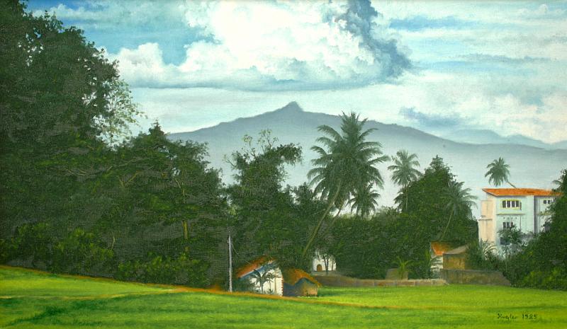 Kunst-01-Seib-Kugler.jpg - Sri Lanka, Werner Kugler, Darmstadt 1985, oil on canvas, width 39 × height 23 cm (Photo by Roland Seib)